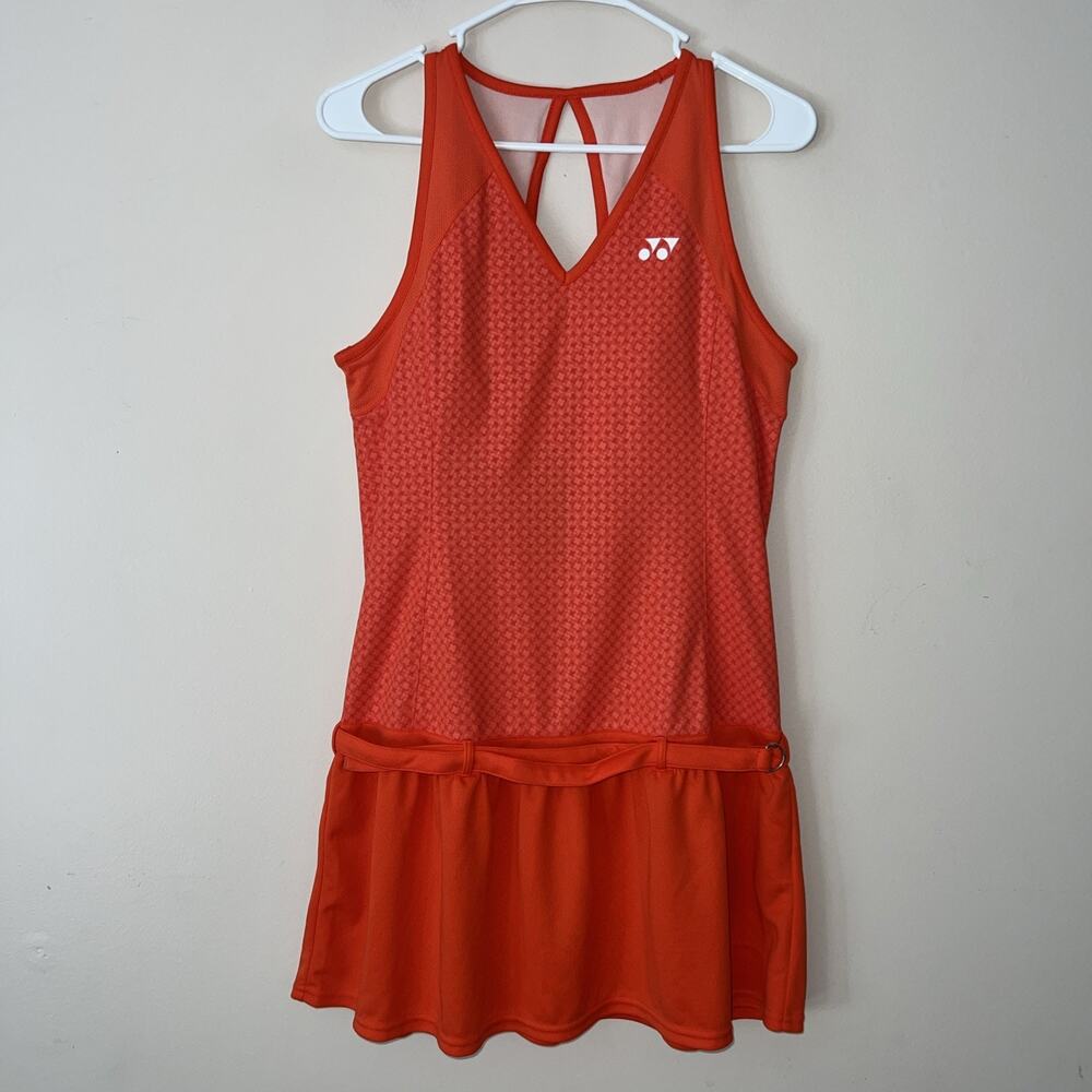 Yonex Cool Orange Tennis Badminton Pickle Ball Racerback Mini Dress Medium NWT